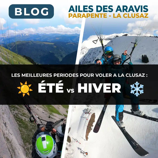 Les meilleures périodes pour voler en Parapente à La Clusaz : été☀️ vs hiver