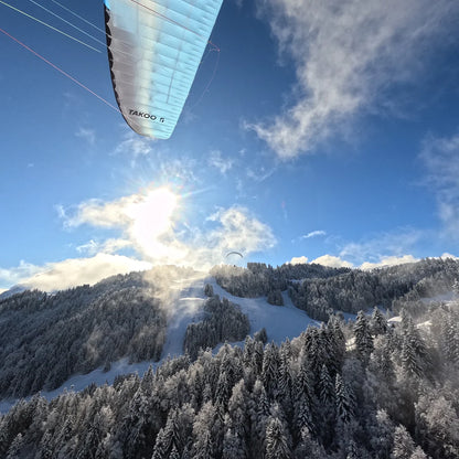 Vol a travers nuage a la clusaz